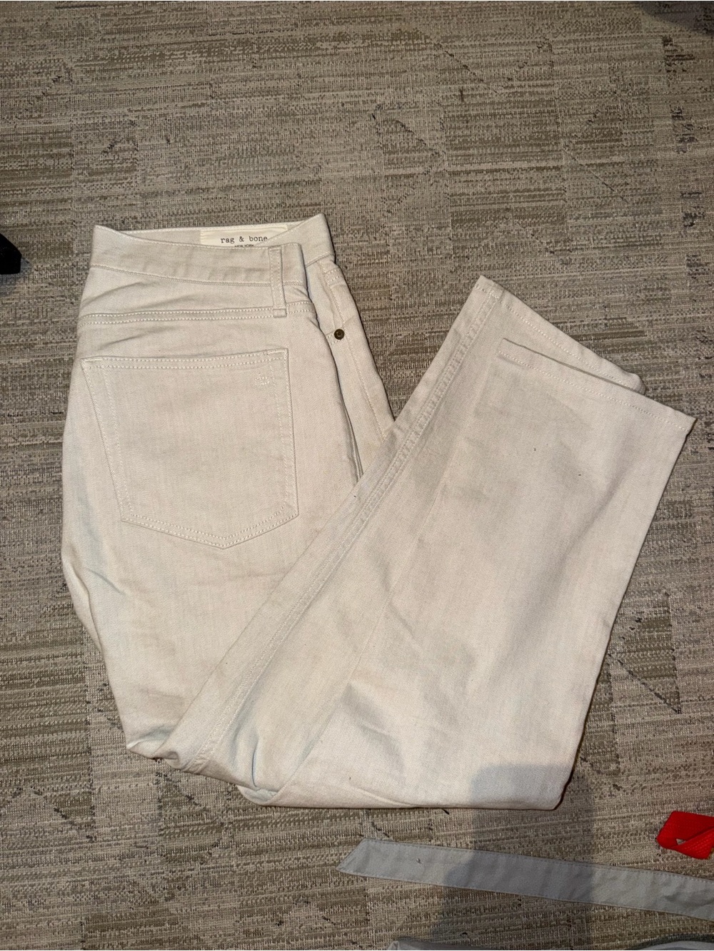 rag & bone Men’s Off-White Straight Jeans
